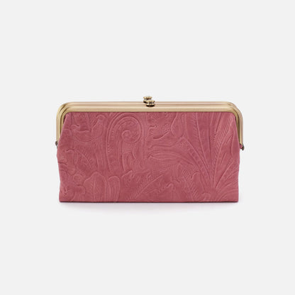 Lauren Clutch-Wallet In Tooled Embossed Leather - Mauve Tooled Emboss | HOBO