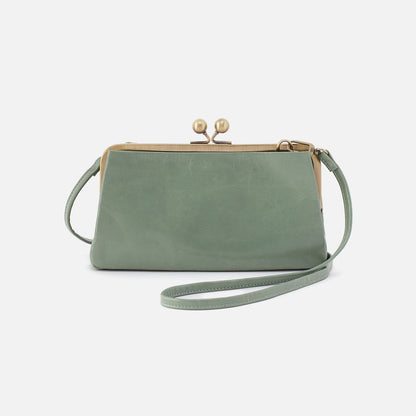 Lauren Frame Crossbody In Polished Leather - Jade | HOBO
