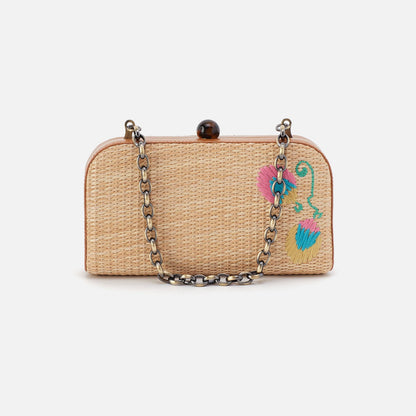 Lauren Minaudiere In Woven Straw - Natural Straw | HOBO