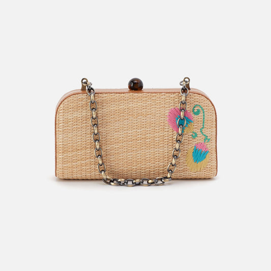 Lauren Minaudiere In Woven Straw - Natural Straw | HOBO