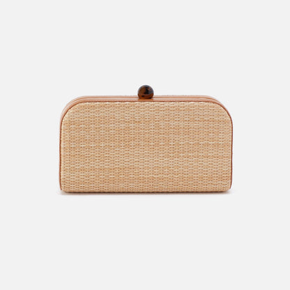 Lauren Minaudiere In Woven Straw - Natural Straw | HOBO