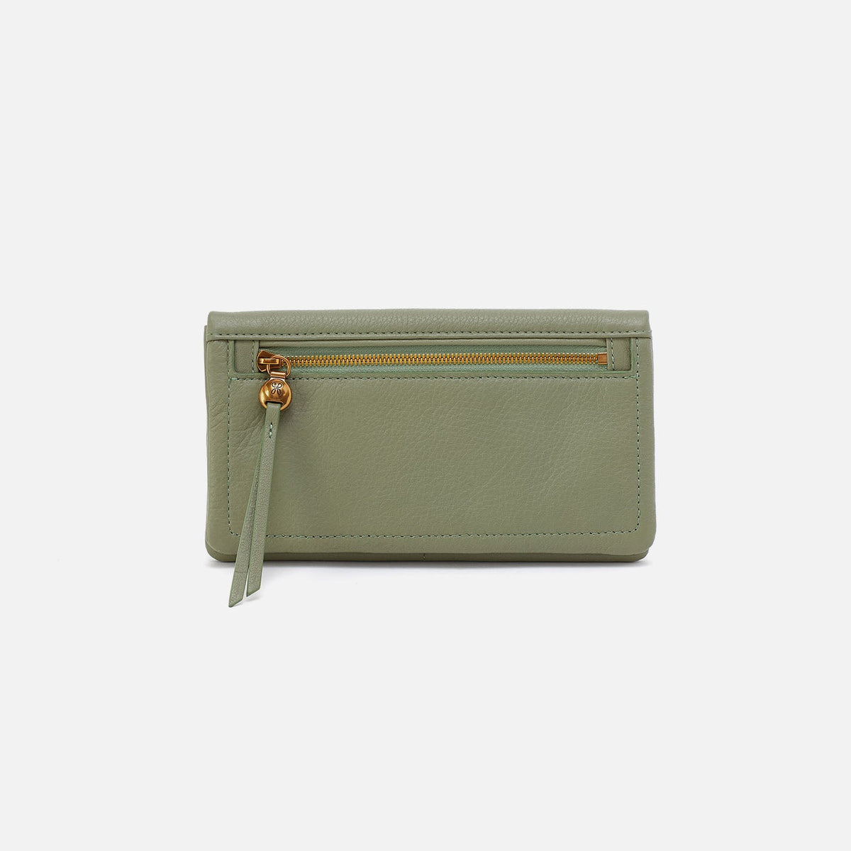 Lumen Continental Wallet In Pebbled Leather - Watercress | HOBO
