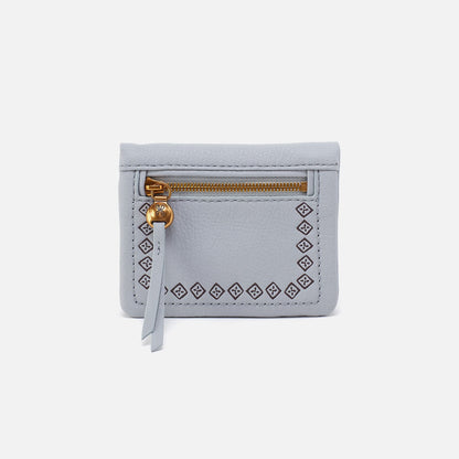 Lumen Mini Wallet In Pebbled Leather - Blue Pearl | HOBO
