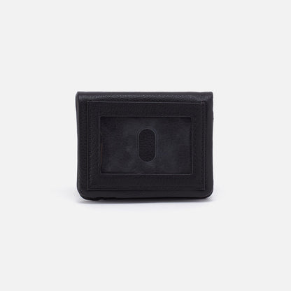 Lumen Mini Wallet In Pebbled Leather - Black | HOBO