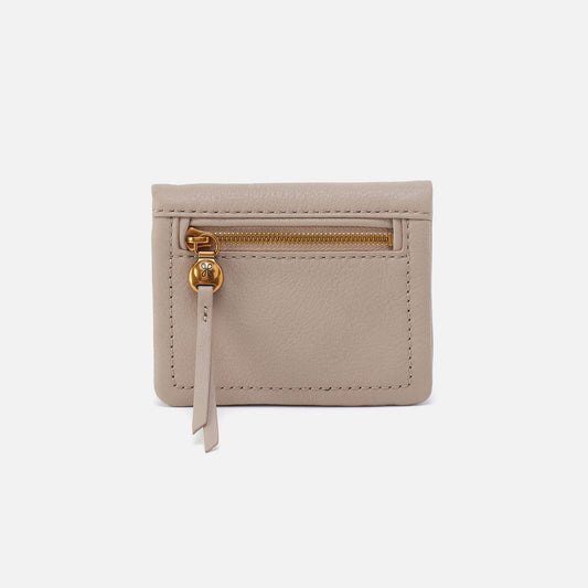 Lumen Mini Wallet In Pebbled Leather - Taupe | HOBO