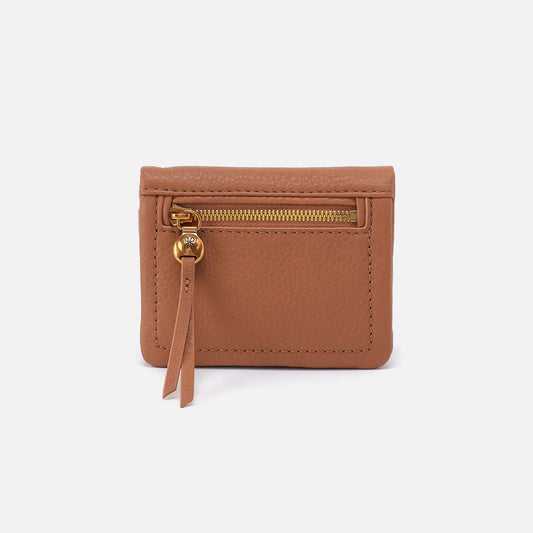 Lumen Mini Wallet In Pebbled Leather - Warm Honey | HOBO