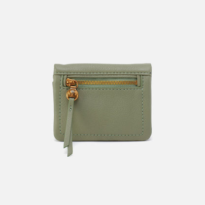 Lumen Mini Wallet In Pebbled Leather - Watercress | HOBO