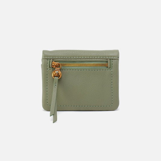 Lumen Mini Wallet In Pebbled Leather - Watercress | HOBO