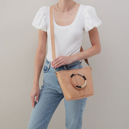 Luna Small Tote In Pebbled Leather - Porcini | HOBO