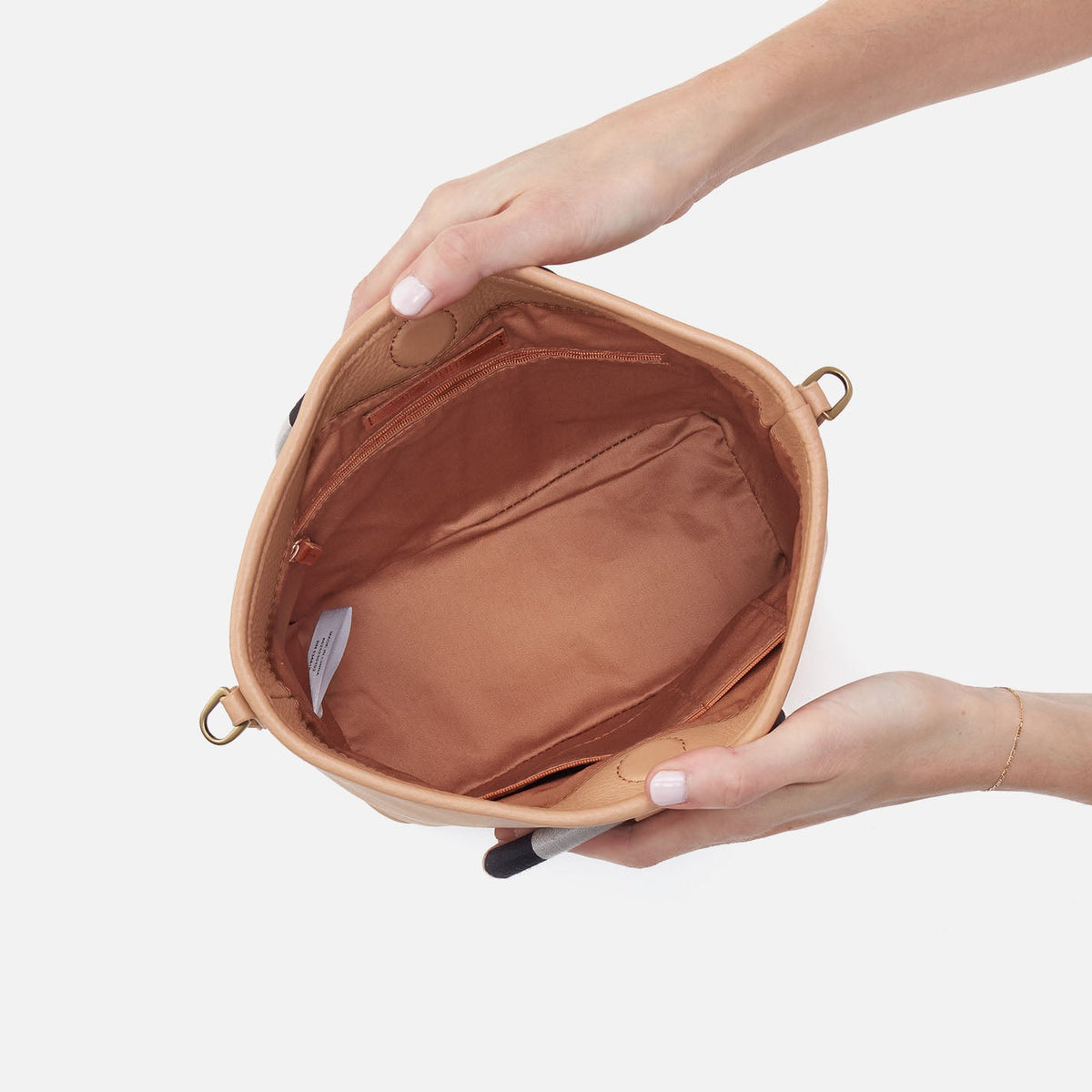 Luna Small Tote In Pebbled Leather - Porcini | HOBO