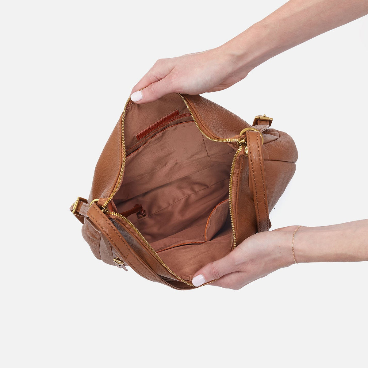 Merrin Convertible Backpack In Pebbled Leather - Warm Honey | HOBO