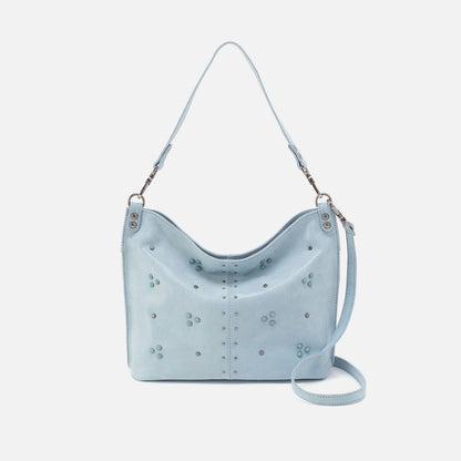Pier Shoulder Bag In Buffed Leather - Sky | HOBO