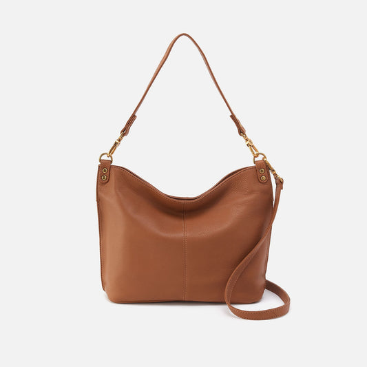Pier Shoulder Bag In Pebbled Leather - Warm Honey | HOBO