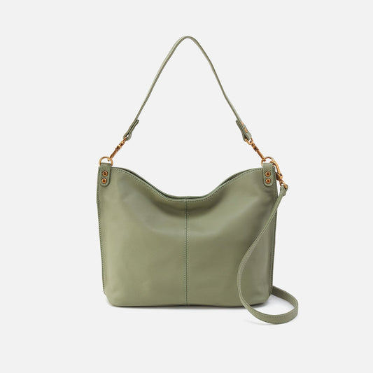 Pier Shoulder Bag In Pebbled Leather - Watercress | HOBO