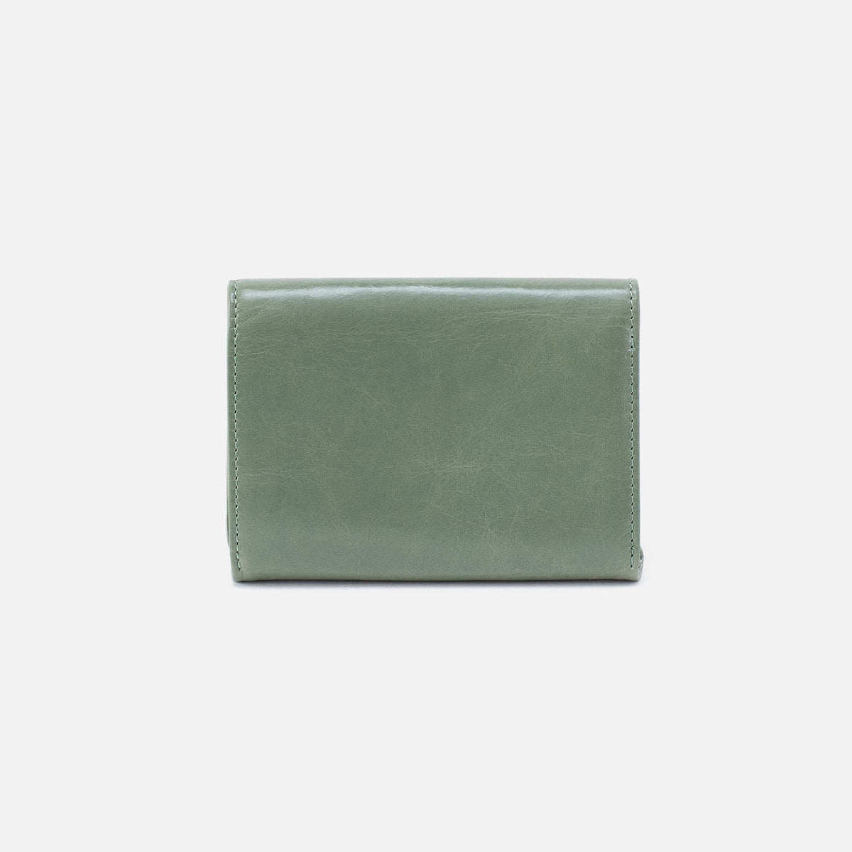Robin Compact Wallet In Polished Leather - Jade | HOBO