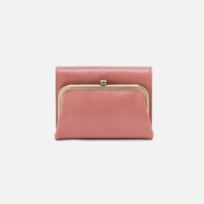 Robin Compact Wallet In Polished Leather - Rose | HOBO