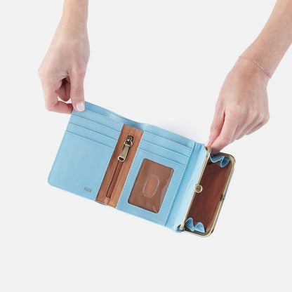 Robin Compact Wallet In Polished Leather - Stratosphere | HOBO