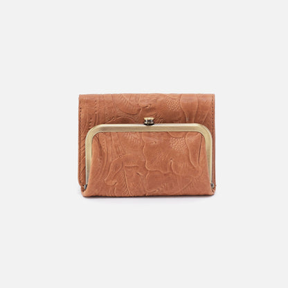 Robin Compact Wallet In Tooled Embossed Leather - Saddle Tooled Emboss | HOBO