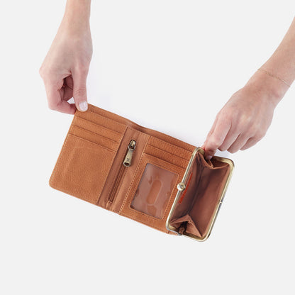 Robin Compact Wallet In Tooled Embossed Leather - Saddle Tooled Emboss | HOBO