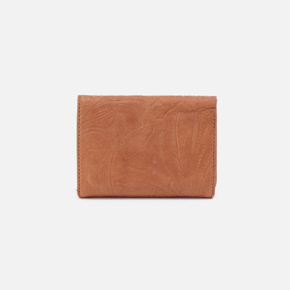 Robin Compact Wallet In Tooled Embossed Leather - Saddle Tooled Emboss | HOBO