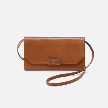 Romy Wallet Crossbody In Polished Leather - Truffle | HOBO