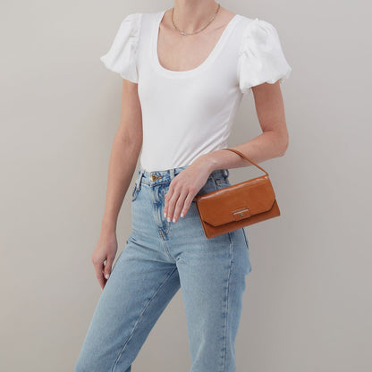 Romy Wallet Crossbody In Polished Leather - Truffle | HOBO