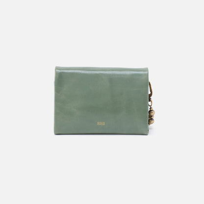 Ross Bead Wristlet In Polished Leather - Jade | HOBO