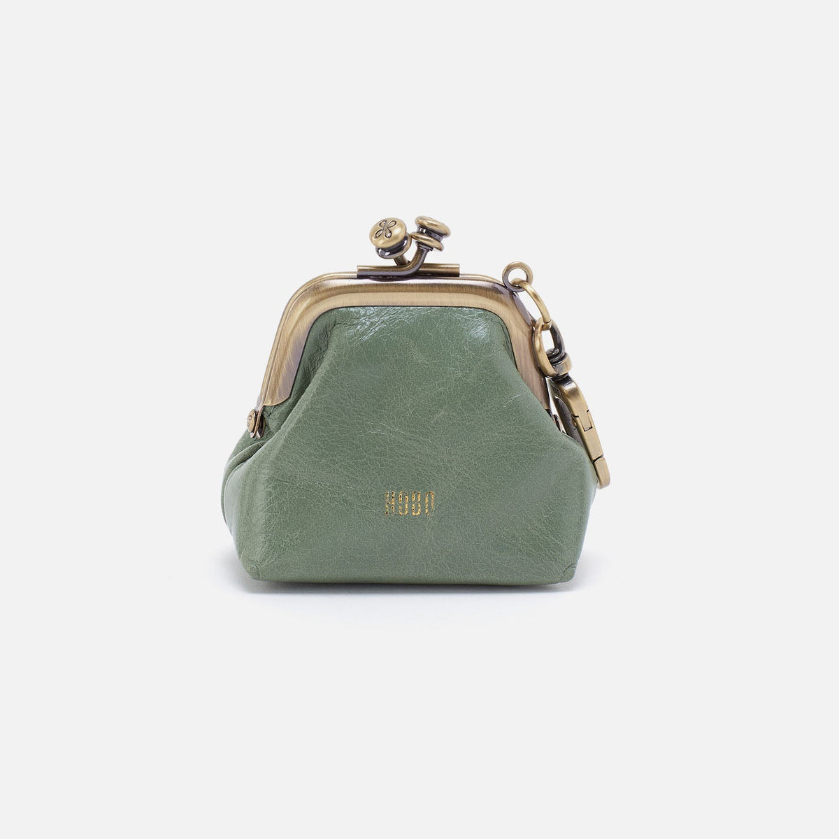 Run Frame Pouch In Polished Leather - Jade | HOBO