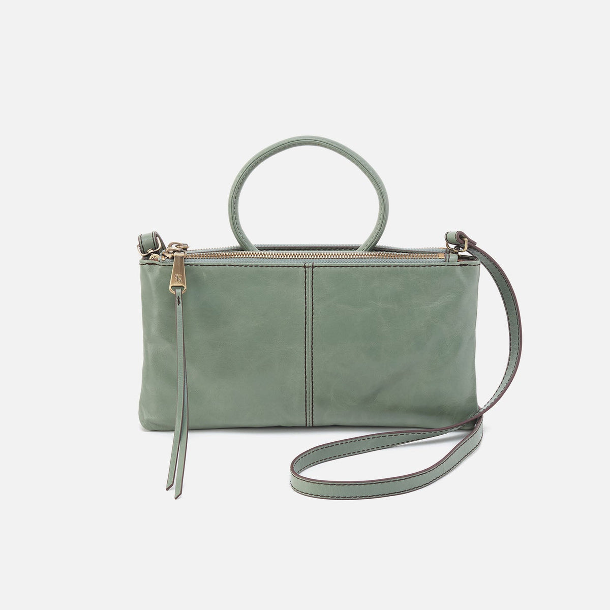 Sable Crossbody In Polished Leather - Jade | HOBO