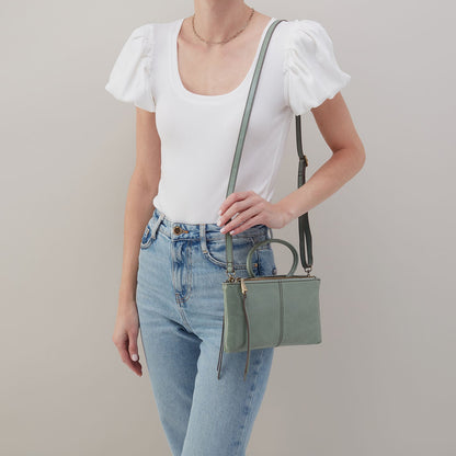 Sable Crossbody In Polished Leather - Jade | HOBO