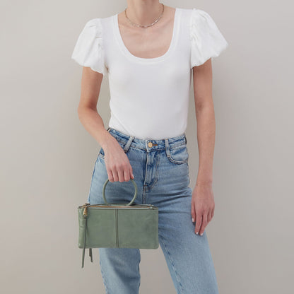 Sable Crossbody In Polished Leather - Jade | HOBO