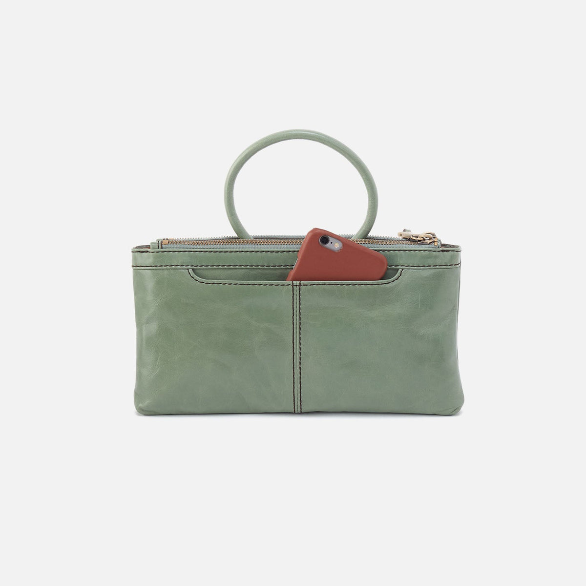 Sable Crossbody In Polished Leather - Jade | HOBO
