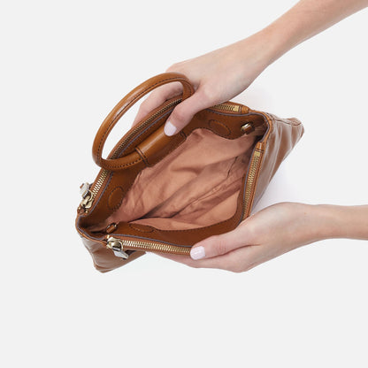 Sable Crossbody In Polished Leather - Truffle | HOBO
