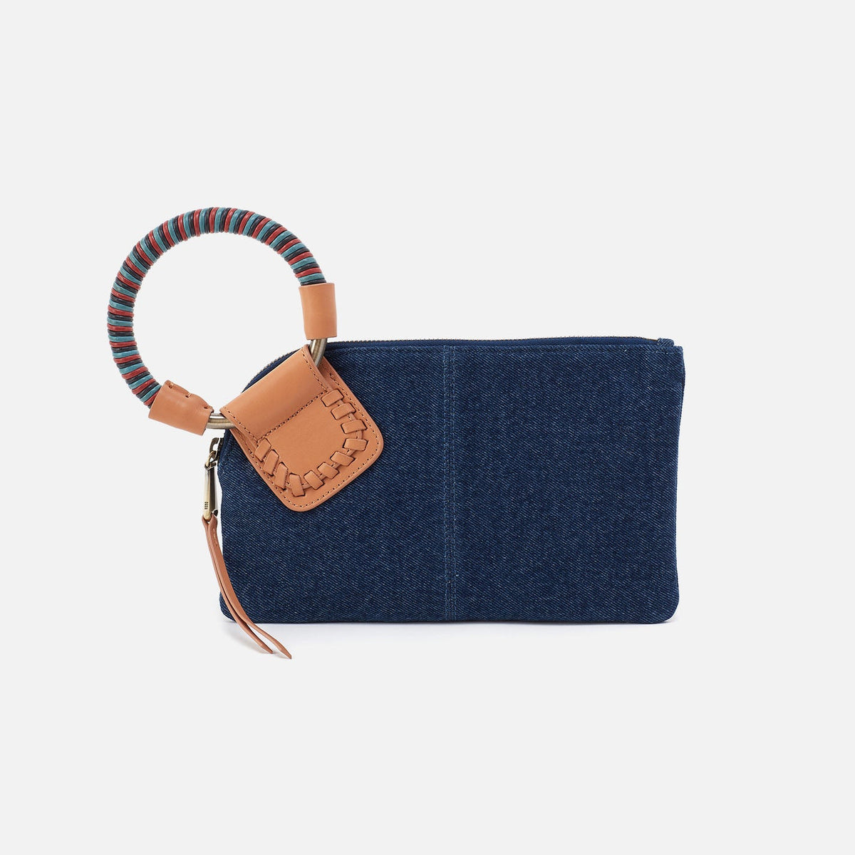 Sable Wristlet In Denim Fabric - Dark Denim | HOBO