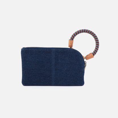 Sable Wristlet In Denim Fabric - Dark Denim | HOBO