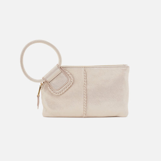 Sable Wristlet In Metallic Leather - Sand Shimmer | HOBO