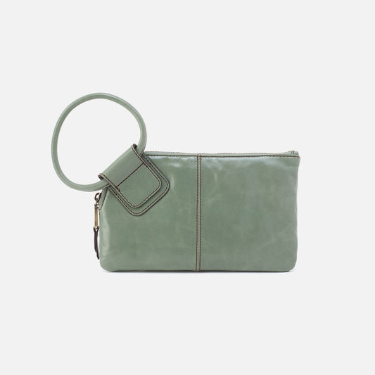 Sable Wristlet In Polished Leather - Jade | HOBO