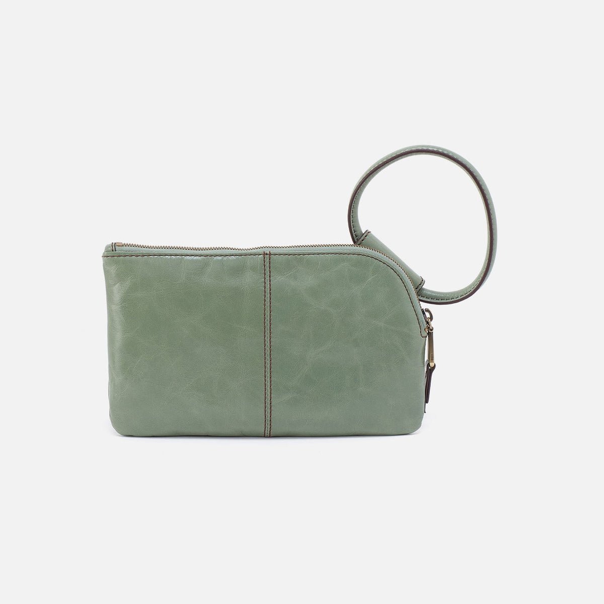 Sable Wristlet In Polished Leather - Jade | HOBO