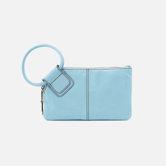 Sable Wristlet In Polished Leather - Stratosphere | HOBO
