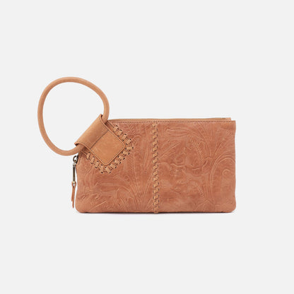 Sable Wristlet In Tooled Embossed Leather - Saddle Tooled Emboss | HOBO