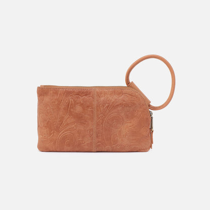 Sable Wristlet In Tooled Embossed Leather - Saddle Tooled Emboss | HOBO