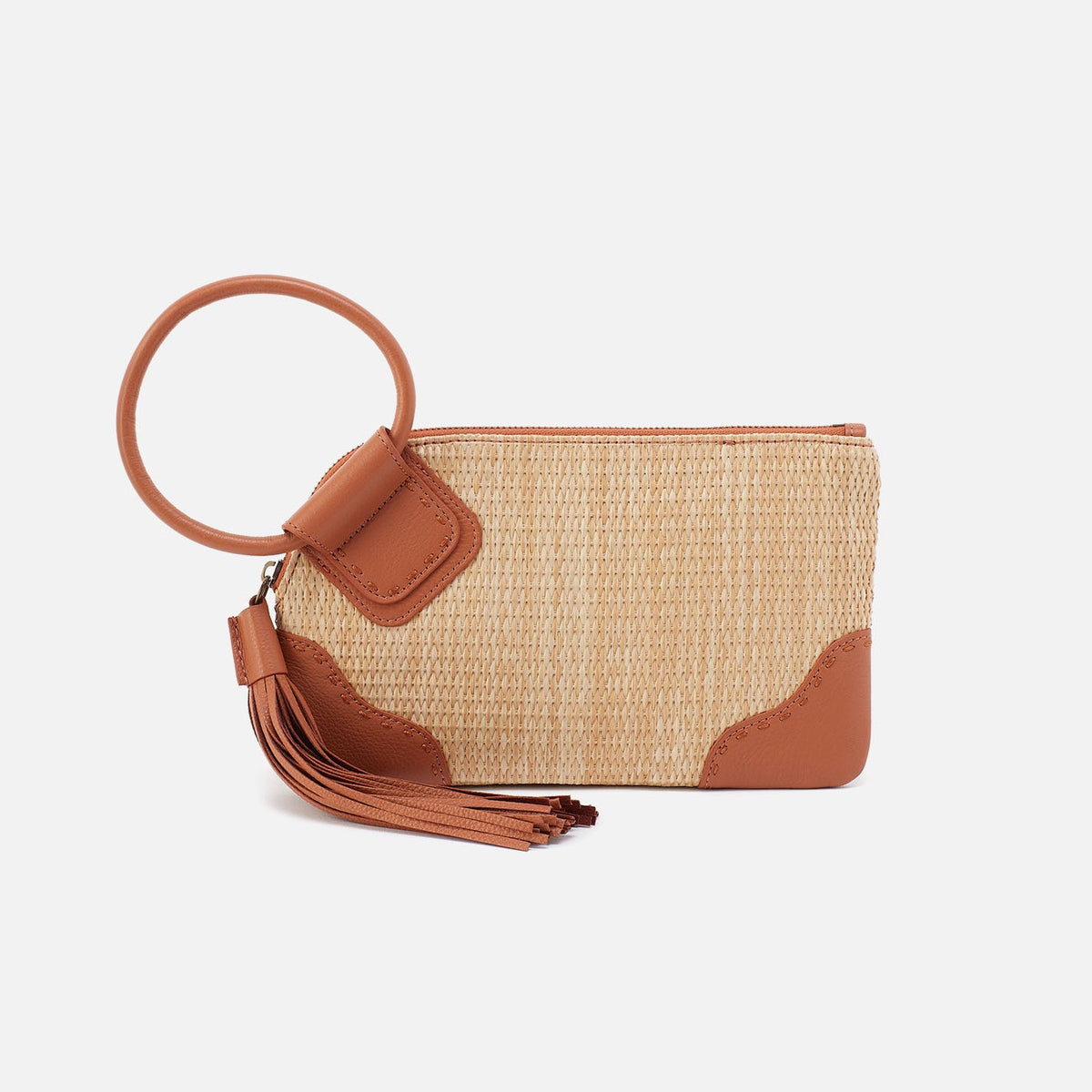 Sable Wristlet In Woven Straw - Natural Straw | HOBO