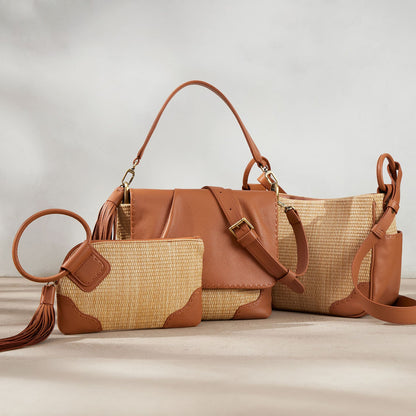 Sable Wristlet In Woven Straw - Natural Straw | HOBO