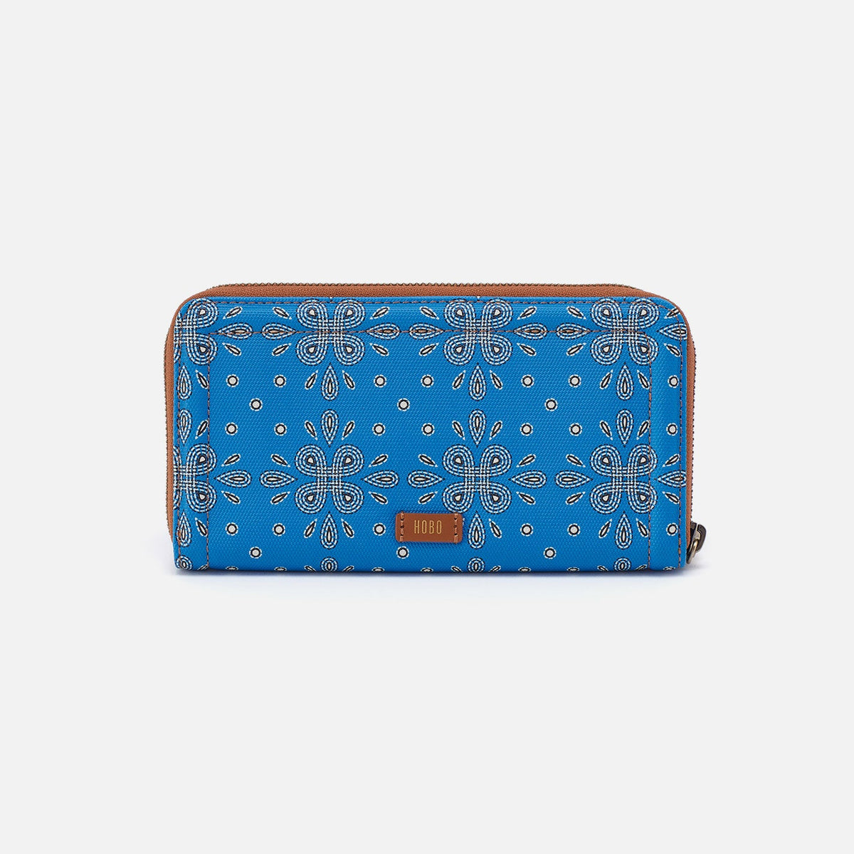 Soma Large Wallet In Coated Canvas - Blue Journey Bandana | HOBO
