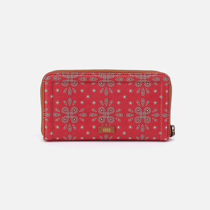 Soma Large Wallet In Coated Canvas - Red Journey Bandana | HOBO