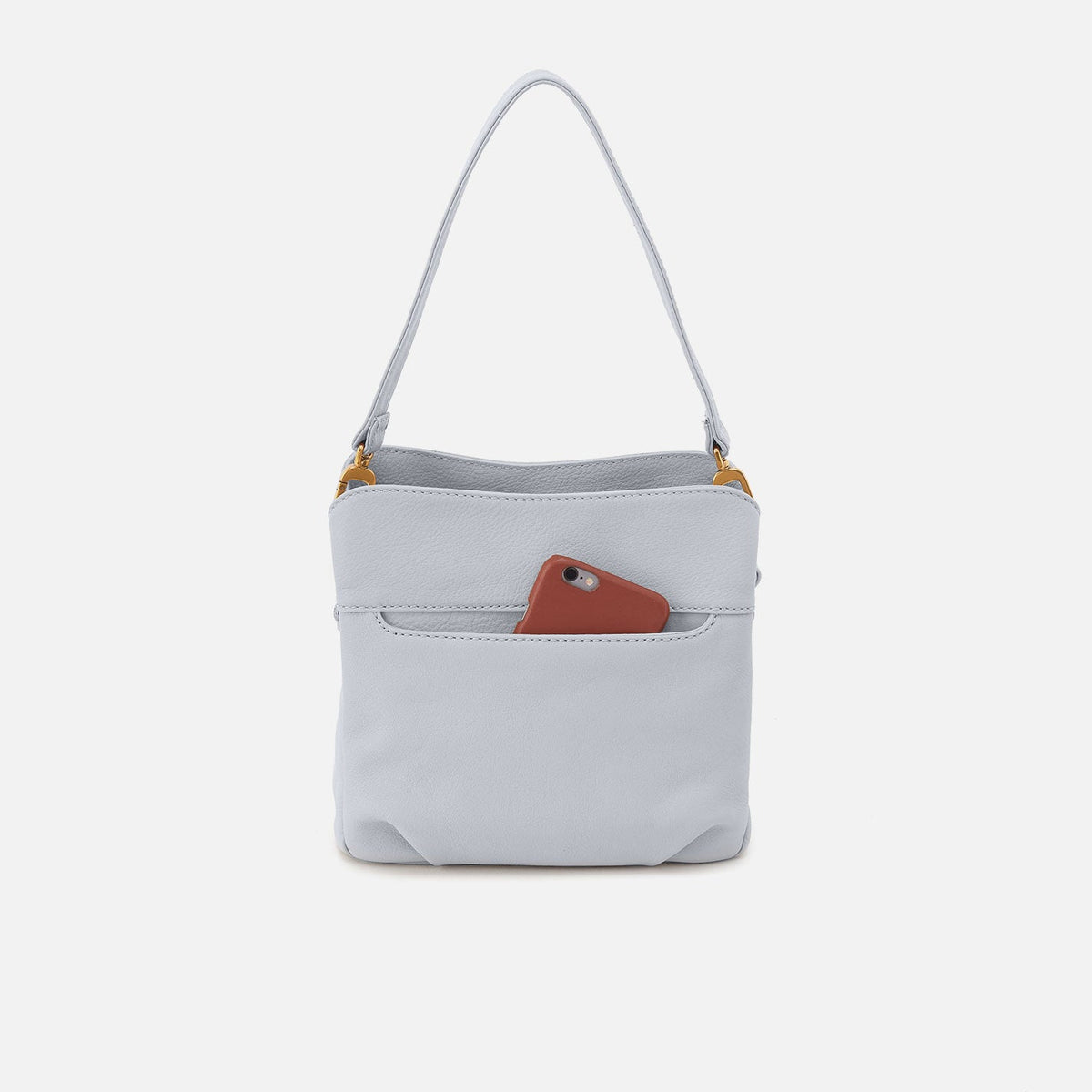 Starr Convertible Shoulder Bag in Pebbled Leather - Blue Pearl | HOBO