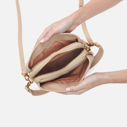 Starr Convertible Shoulder Bag in Pebbled Leather - Linen | HOBO