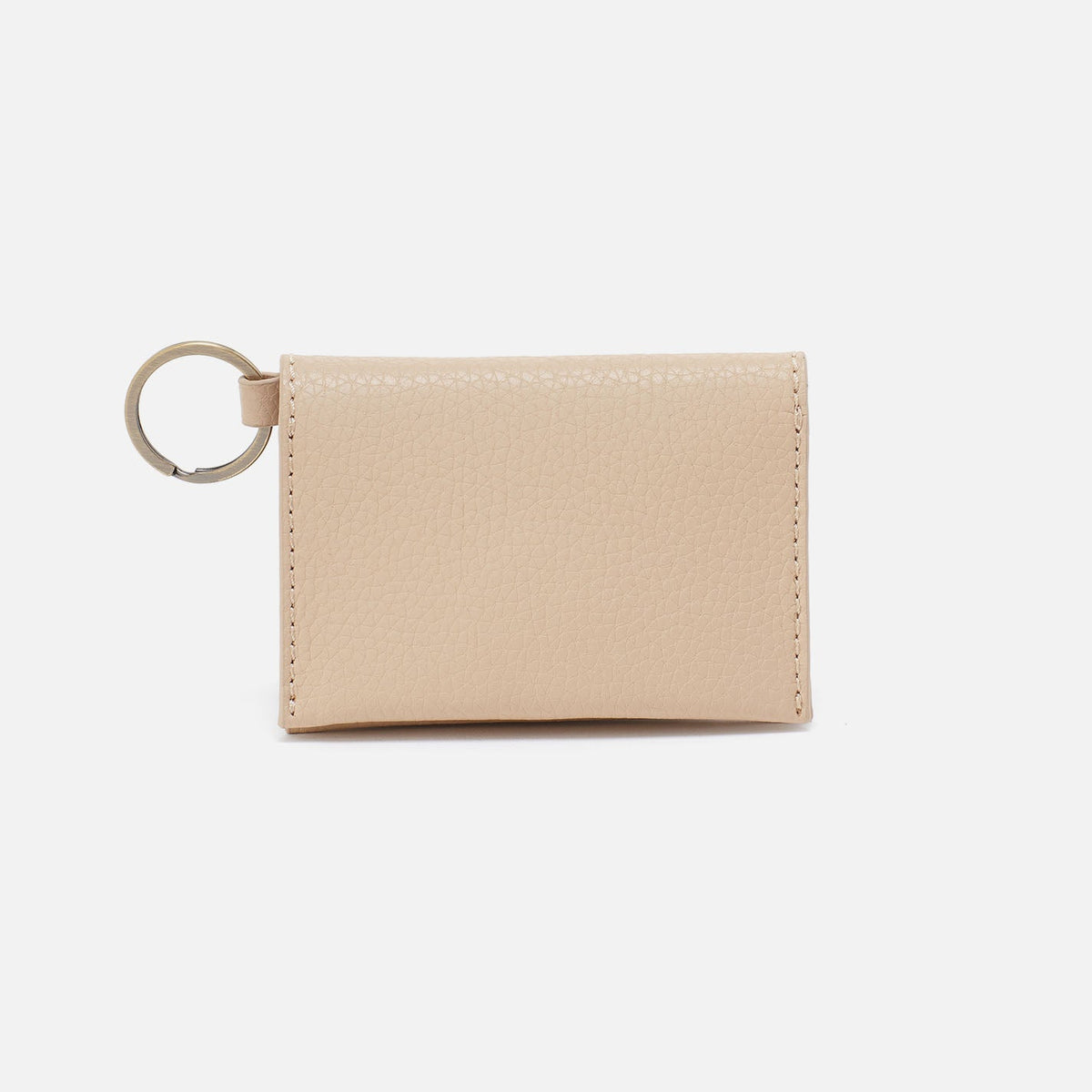 Vida Card Case in Micro Pebbled Leather - Almond | HOBO