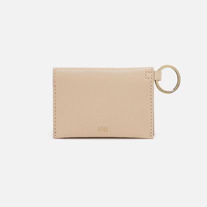 Vida Card Case in Micro Pebbled Leather - Almond | HOBO