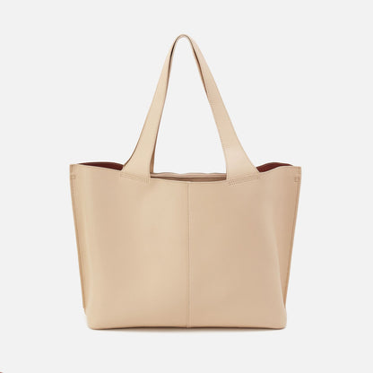 Vida Large Tote in Micro Pebbled Leather - Almond | HOBO